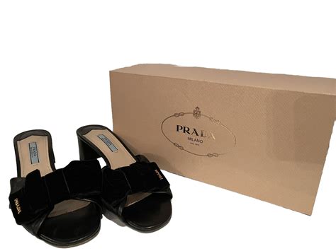 prada samt sandalen|Prada sandals.